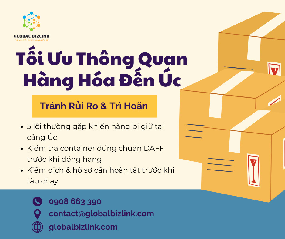 Hàng hóa đến Úc: Quy trình thông quan & yêu cầu an toàn sinh học cần biết